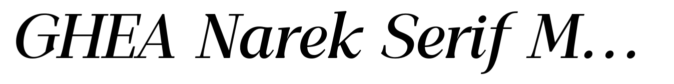 GHEA Narek Serif Medium Italic
